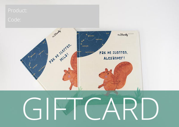 Giftcard voorleesboek, Pak de sterren (MrStarsky)