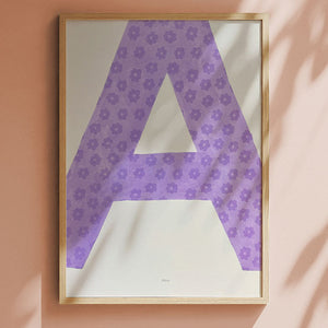 MrStarsky - Joëlle Wehkamp x MrStarsky - lila letterposter