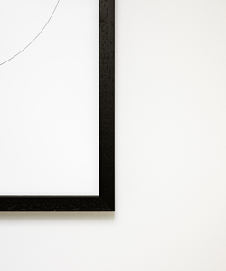 Solid oak picture frame (black)