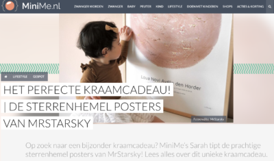 sterrenhemelposter - geboorteposter - kraamcadeau - kinderkamer - sterrenhemel - 